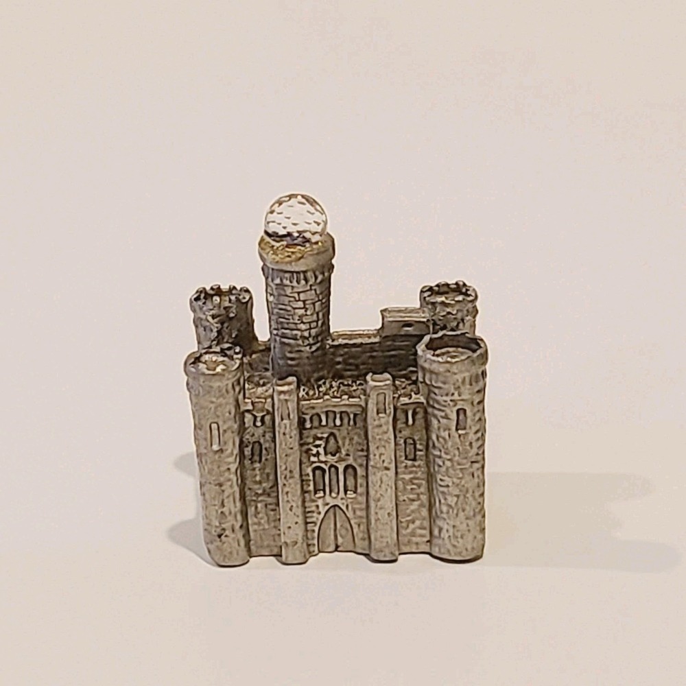 Cuter Pewter Medieval Castle Tower Crystal Ball Mini Art Miniature D&D 1985